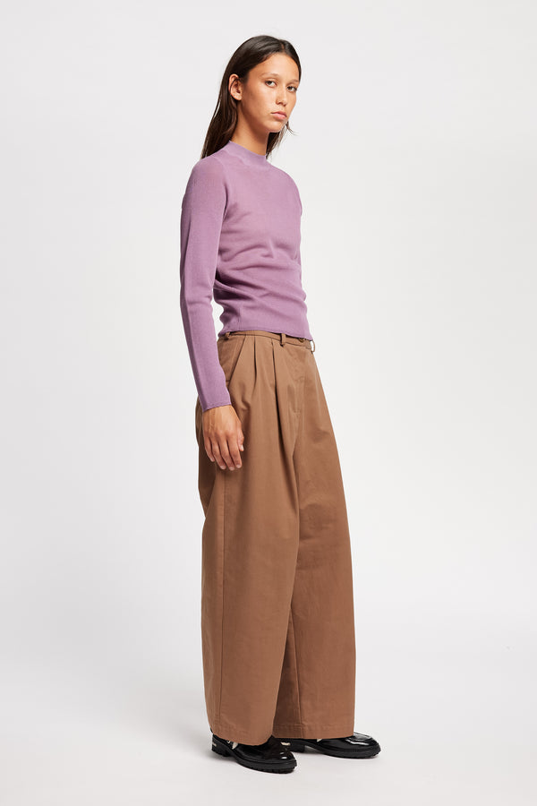 Seleno Pleat Pant Clay