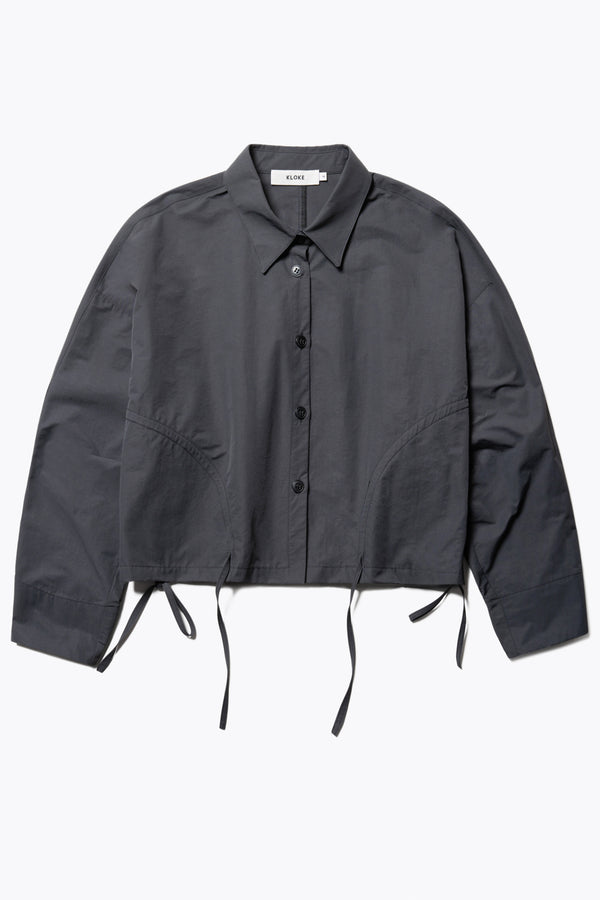 Dusk Crop Shirt Black