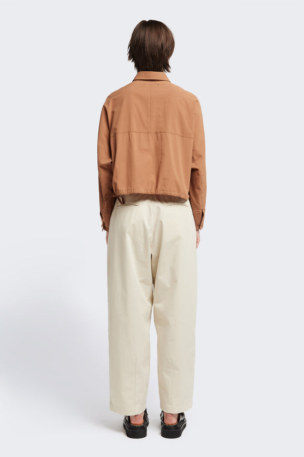 Dusk Crop Shirt Toffee Brown