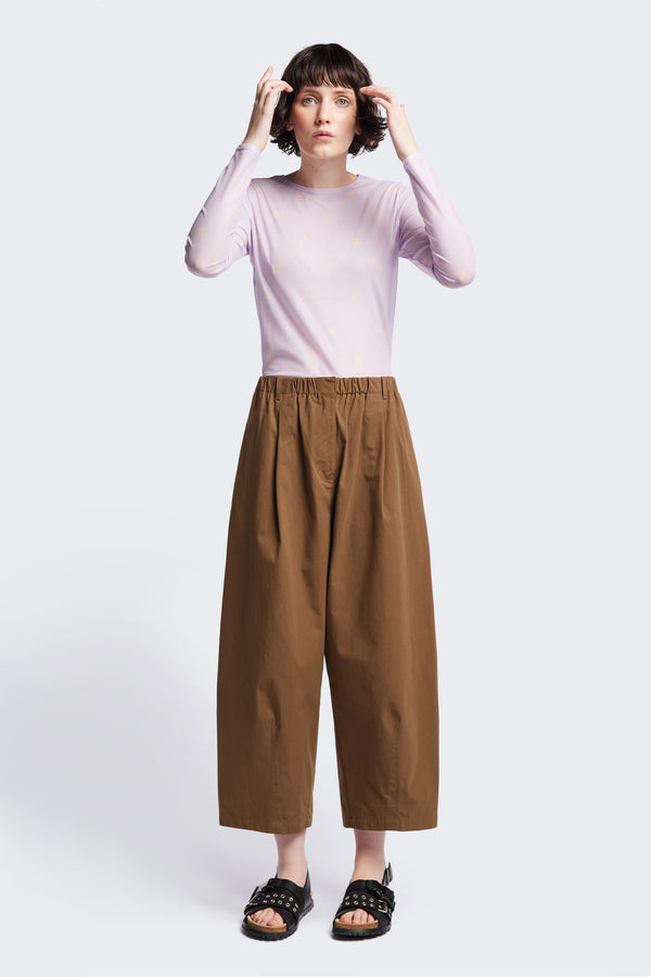 Factor Pleat Pant Brown