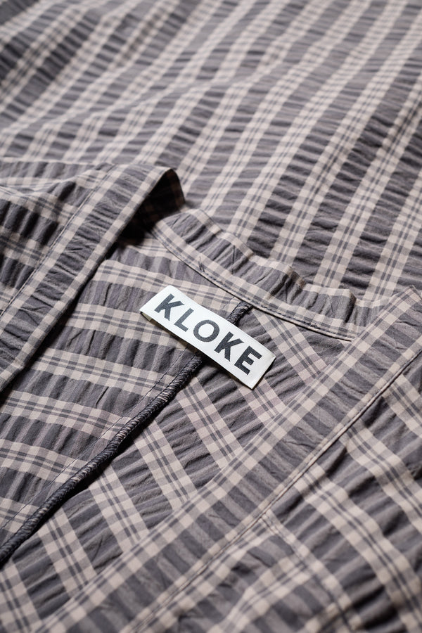 Glide Wrap Top Brown Check