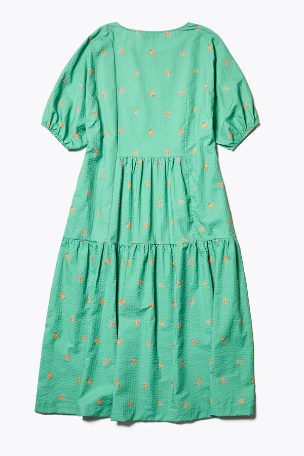 Gradient Dress Green Floral