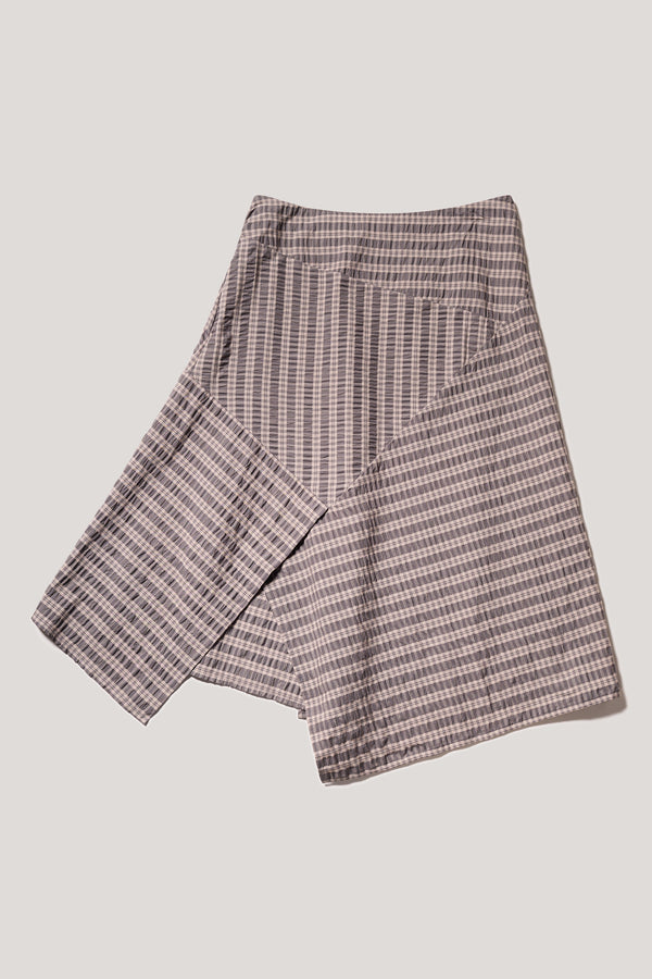 Hara Wrap Skirt Brown Check