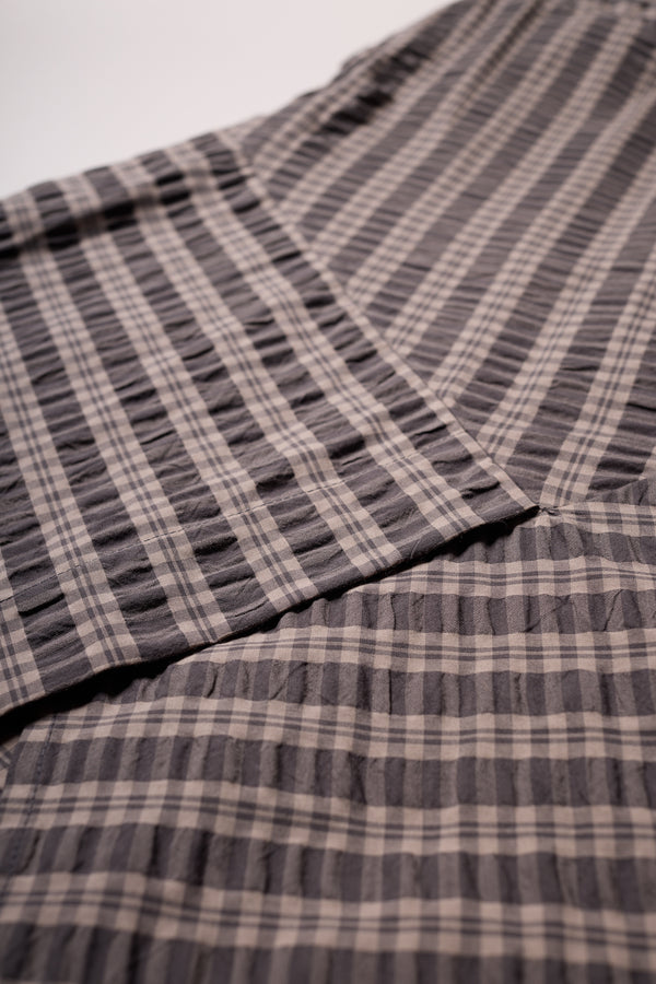 Hara Wrap Skirt Brown Check