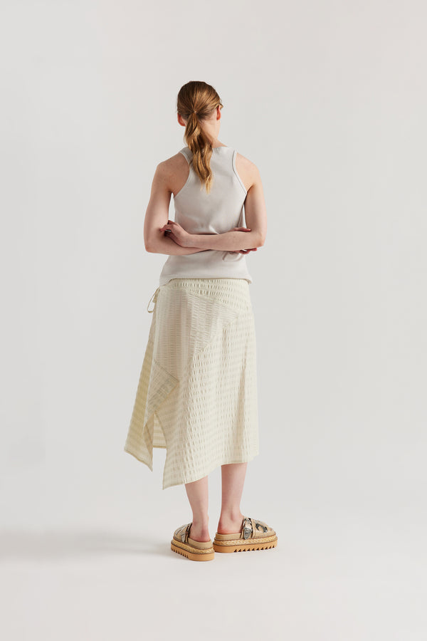 Hara Wrap Skirt Butter Check