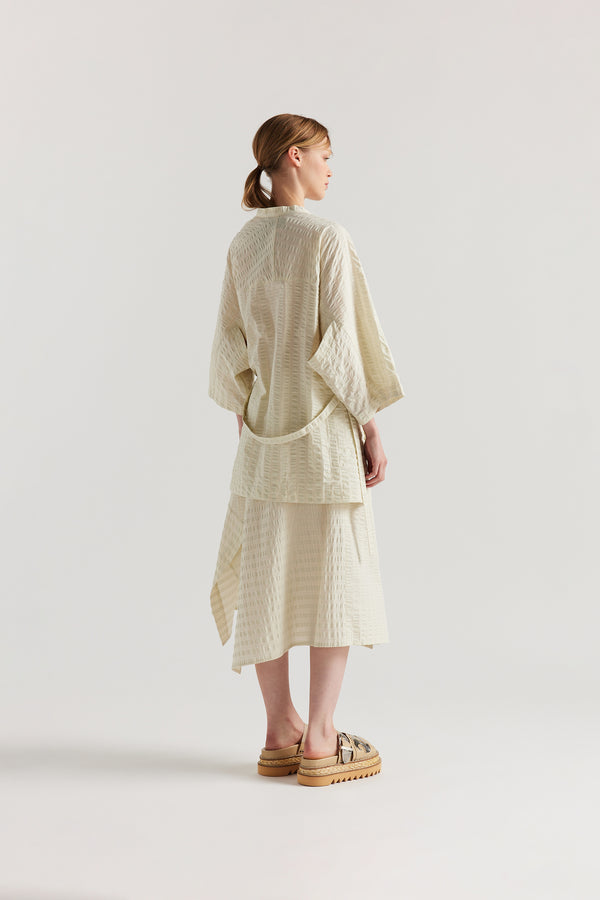 Hara Wrap Skirt Butter Check