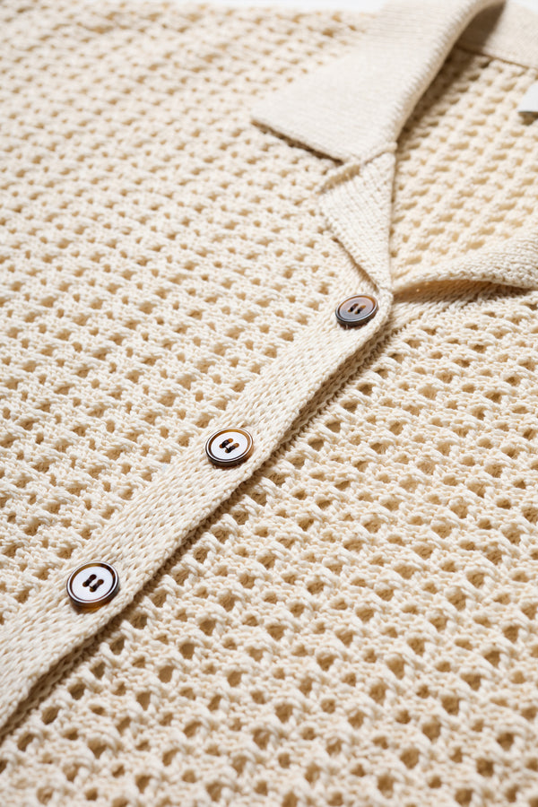 Inflect Crochet Shirt Ecru