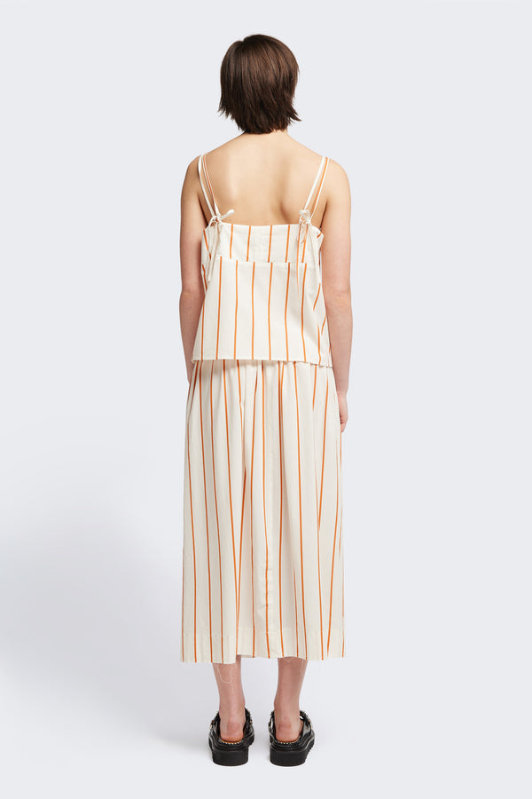 Interlude Skirt Burnt Orange Stripe