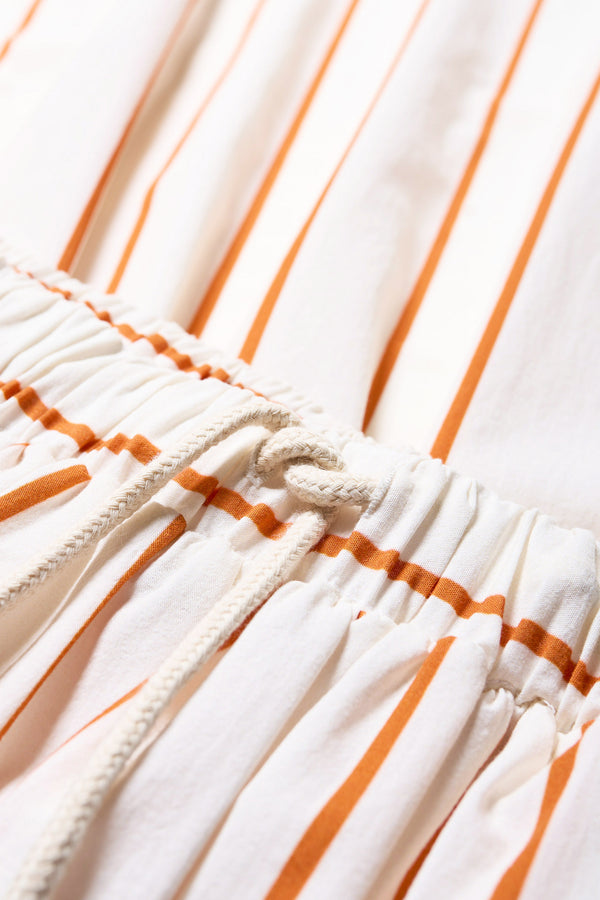 Interlude Skirt Burnt Orange Stripe