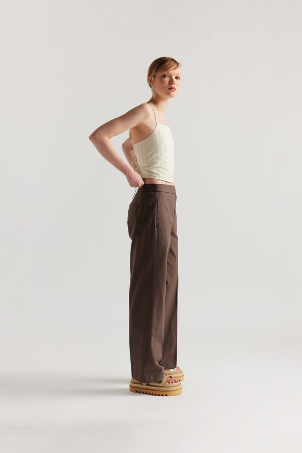 Invoke Strappy Singlet Butter Check