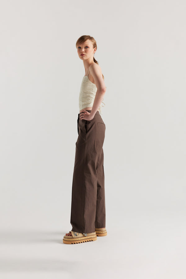 Invoke Strappy Singlet Butter Check