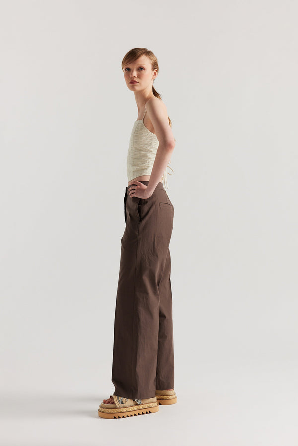 Invoke Strappy Singlet Butter Check