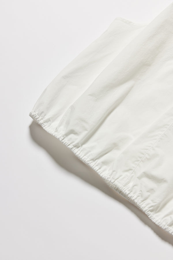 Detail of Lambent Top white elasticated hem
