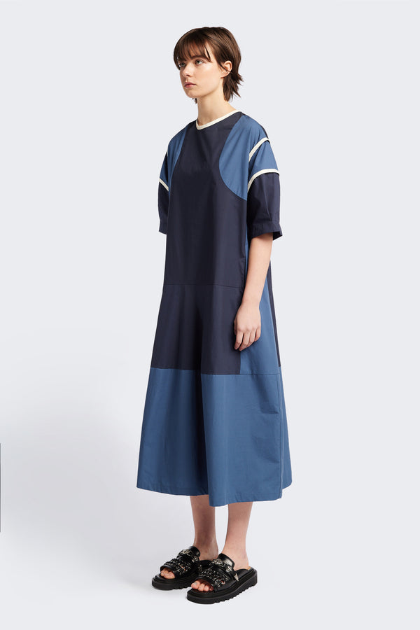 Patch Dress Blue
