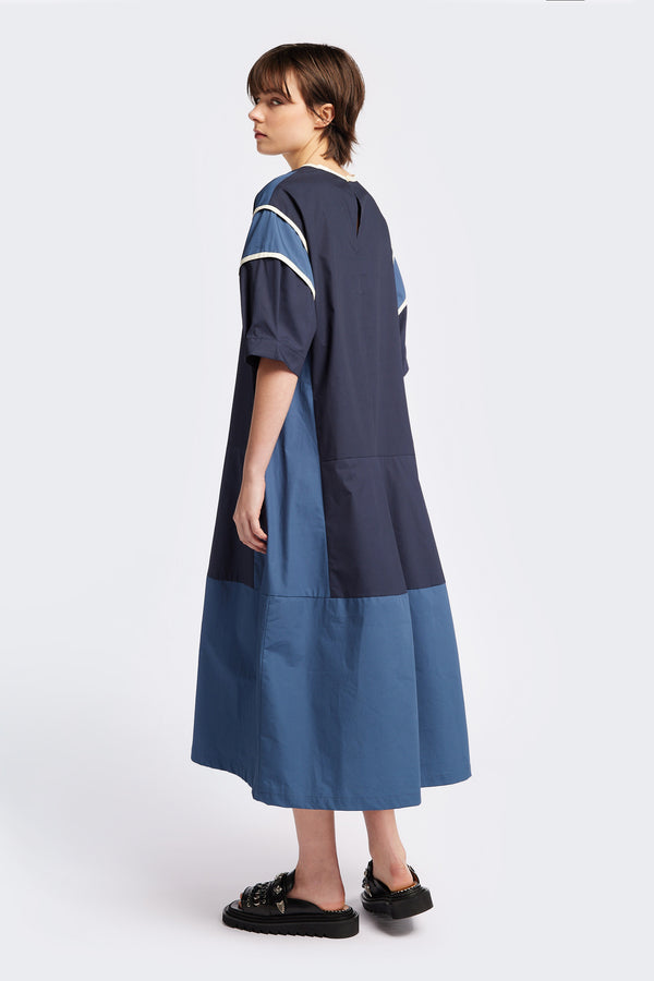 Patch Dress Blue