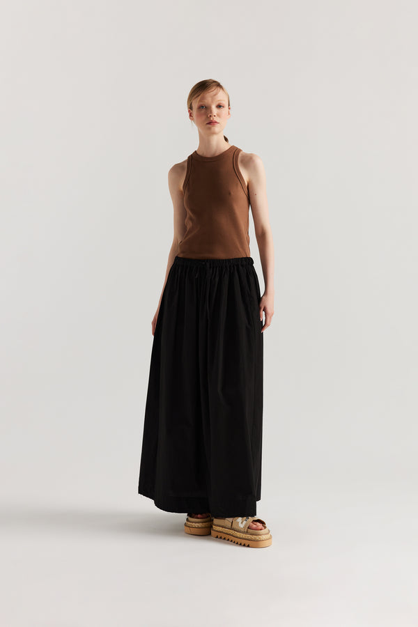 Tempo Gathered Skirt Black