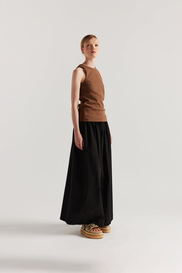 Tempo Gathered Skirt Black