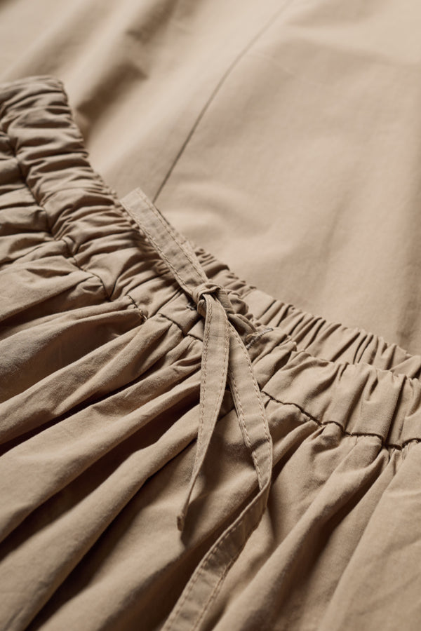Tempo Gathered Skirt Taupe