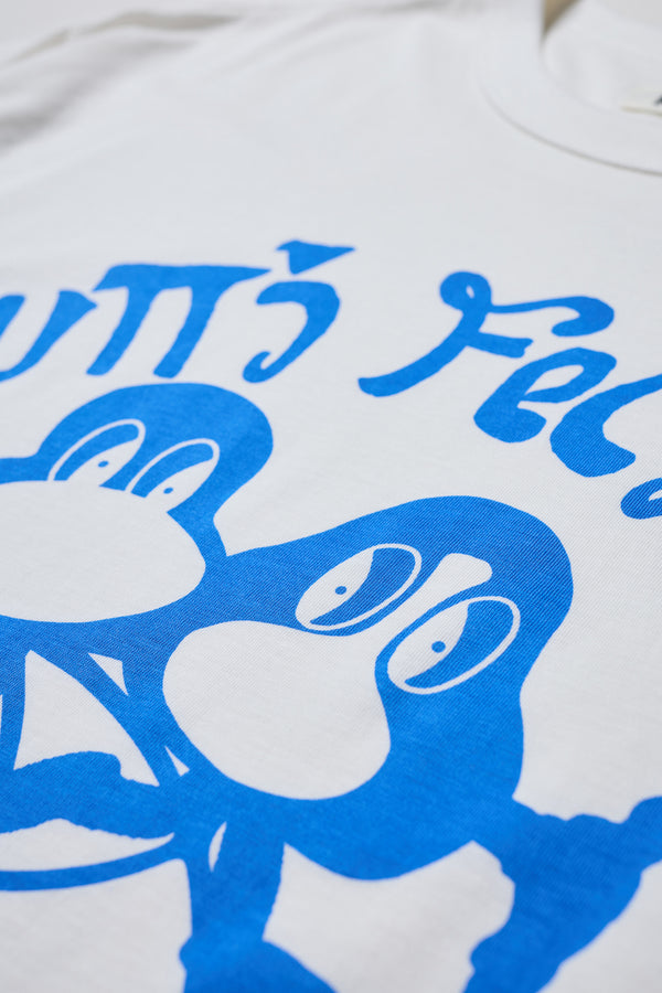 Detail of Tutti Felice placement print on organic cotton jersey tee