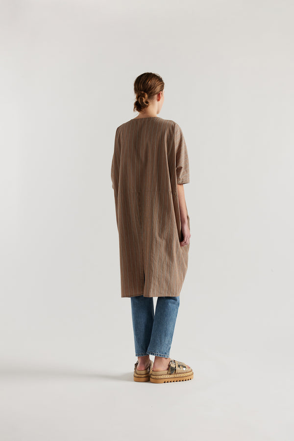 Yielding Dress Clay Stripe