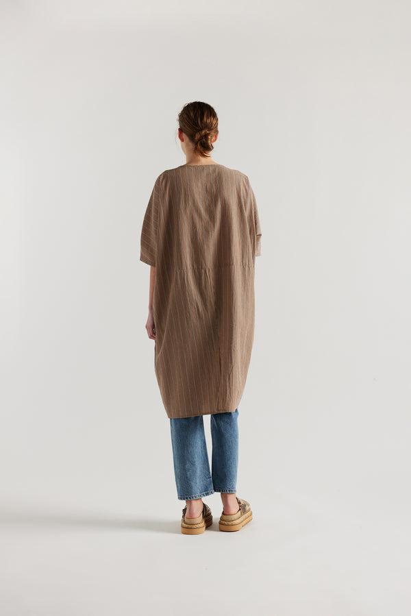 Yielding Dress Clay Stripe