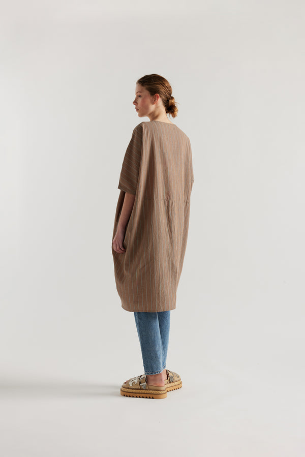 Yielding Dress Clay Stripe