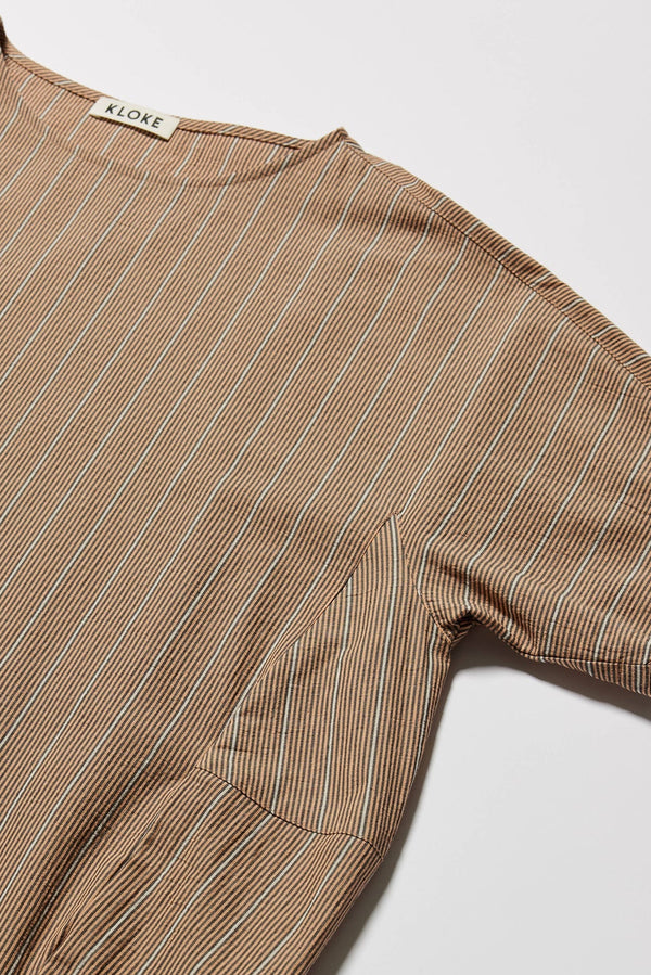 Yielding Dress Clay Stripe