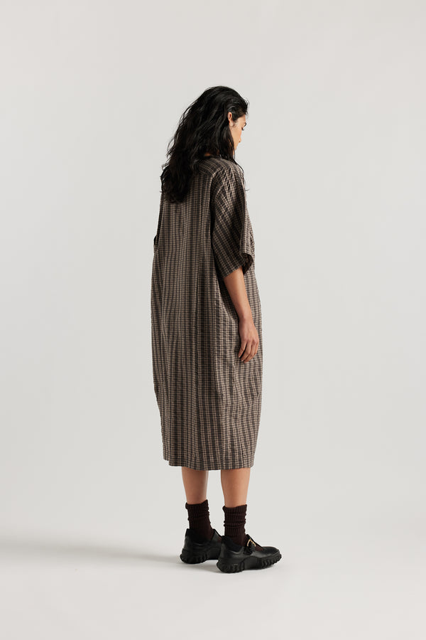 Origin Dress Brown Check
