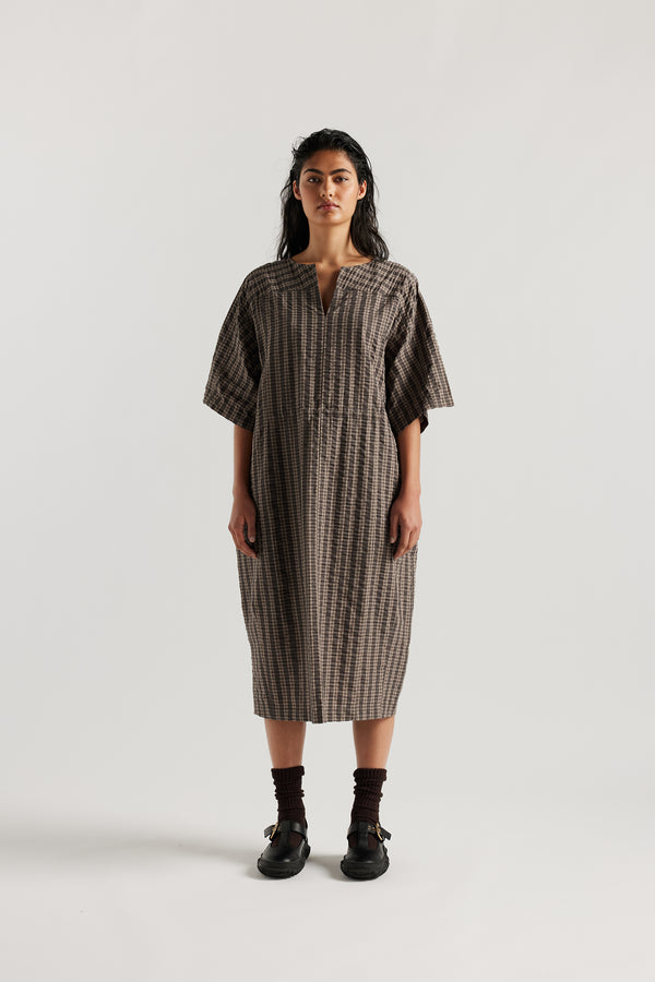Origin Dress Brown Check