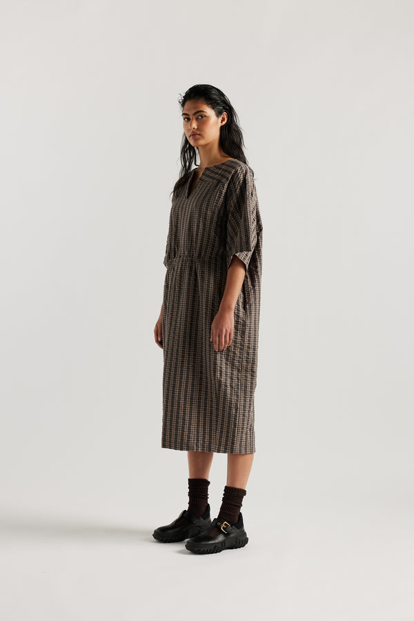 Origin Dress Brown Check