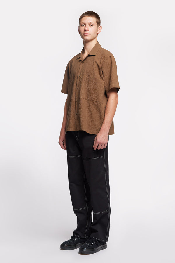 Hellos Panel Pant Black w/Ecru Top Stitch