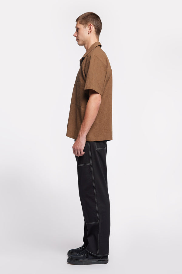 Hellos Panel Pant Black w/Ecru Top Stitch