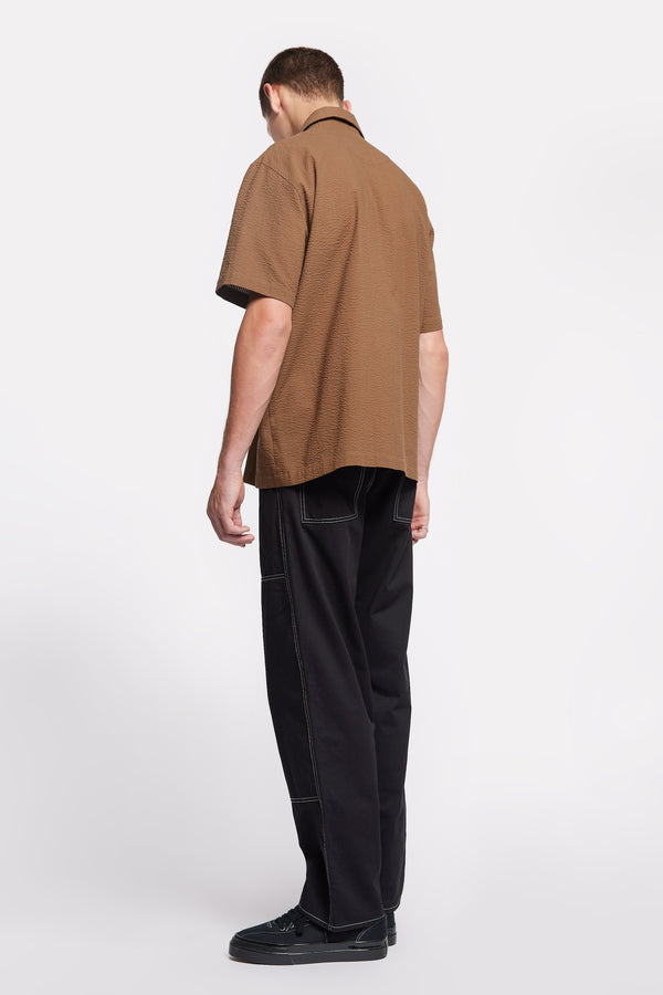 Hellos Panel Pant Black w/Ecru Top Stitch