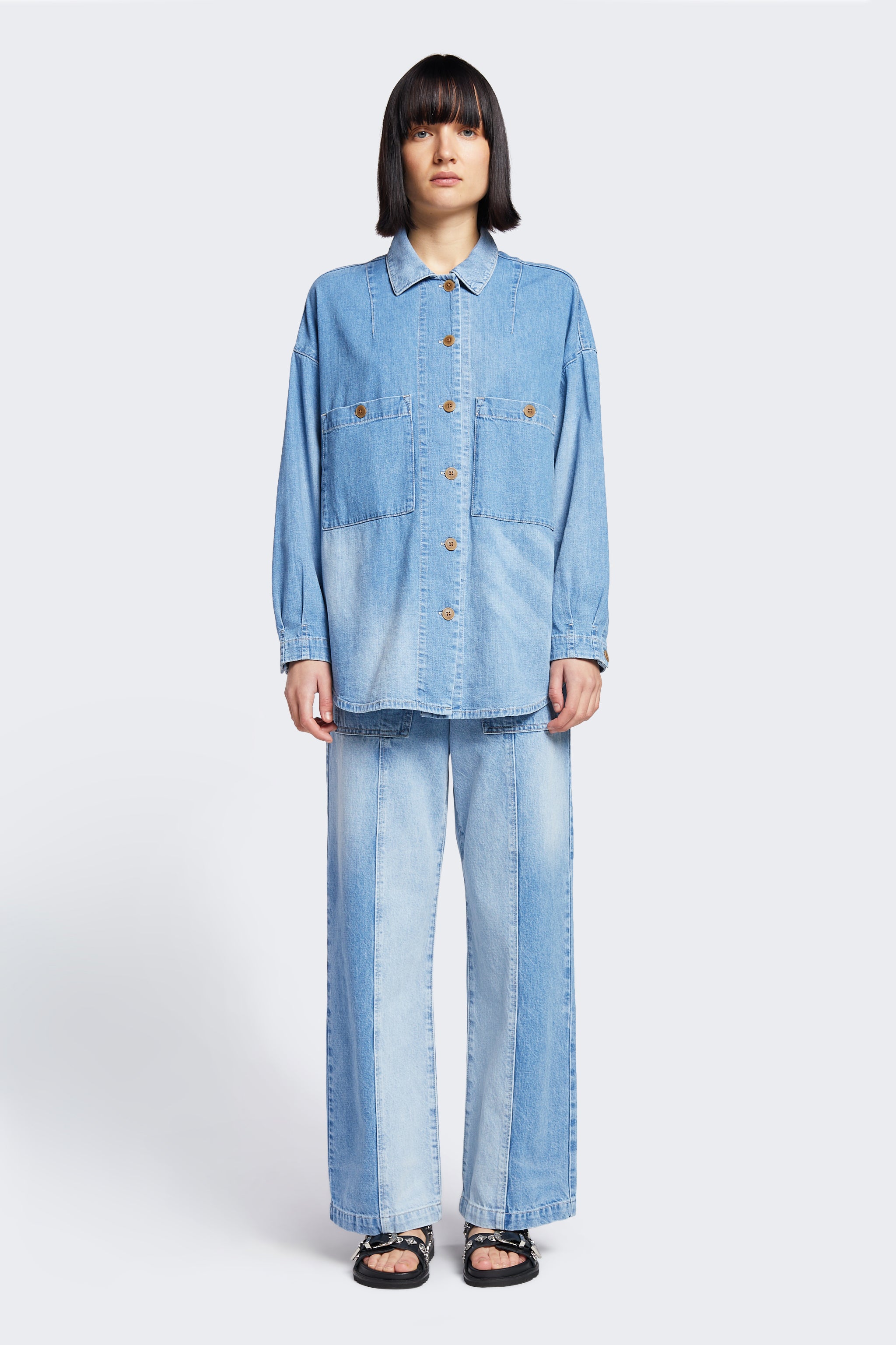 Shop Sway Painters Shirt - Multi Blue | Kloke