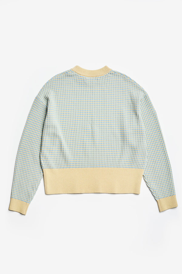 Dusk Knit Sweater Yellow Check