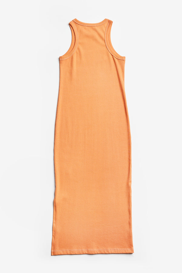 Spire Rib Dress Orange