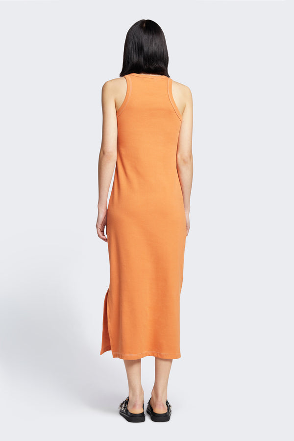 Spire Rib Dress Orange