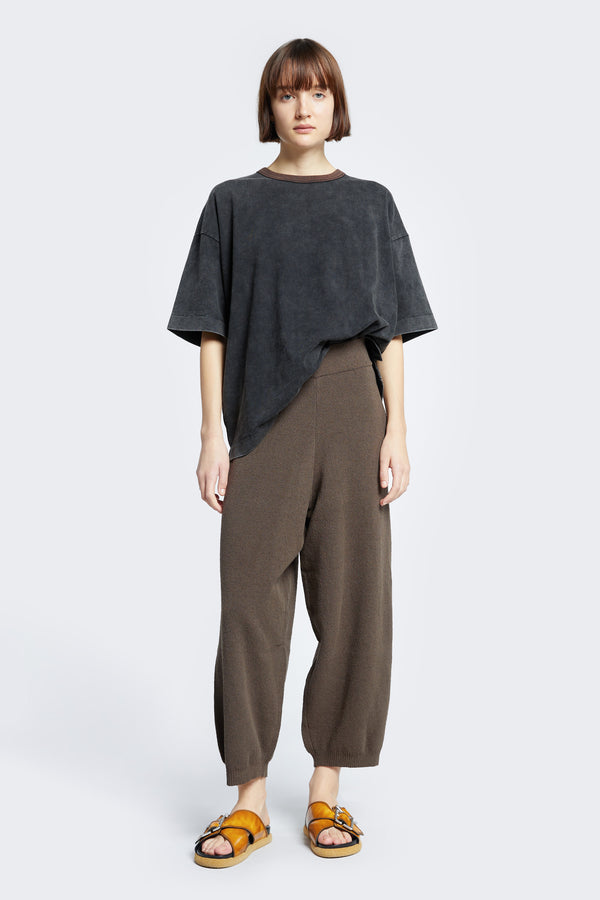 Opaque Knit Pant Chocolate