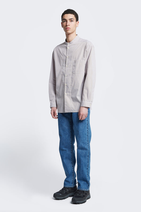 Santoria Shirt Ecru Fine Stripe