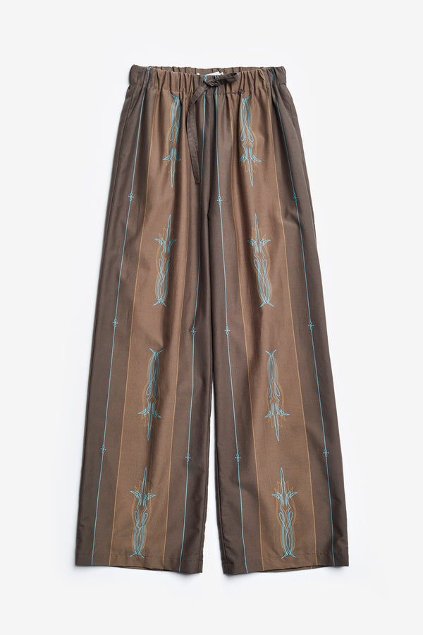 Selene Pant Brown Print