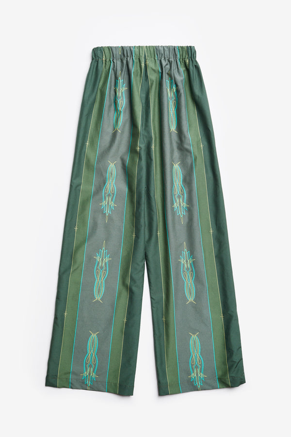 Selene Pant Green Print