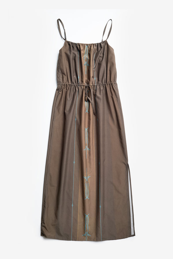 Cease Column Dress  Brown Print