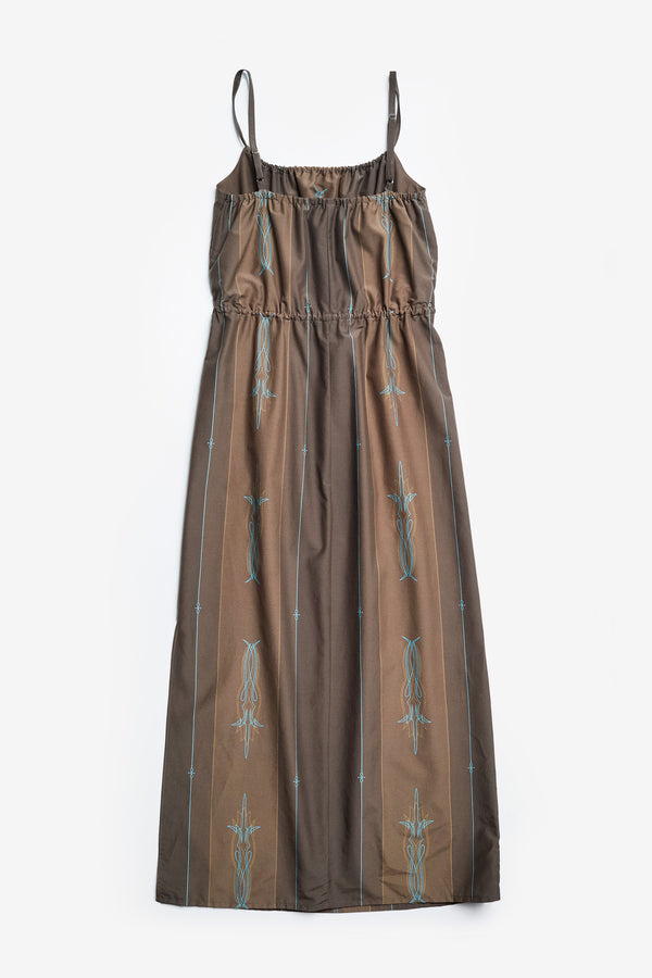 Cease Column Dress  Brown Print