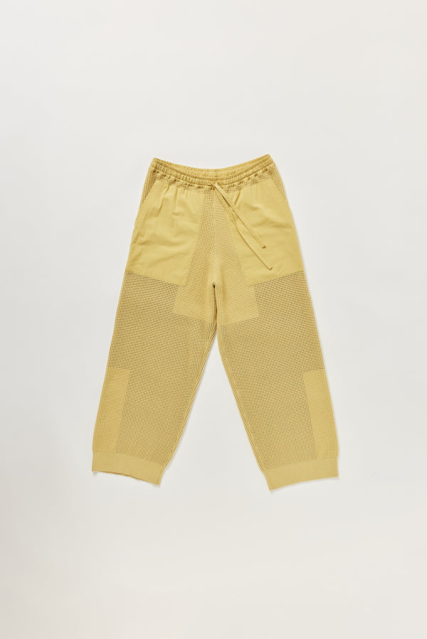 Flat lay of KLOKE knit pant in buttermilk, front view