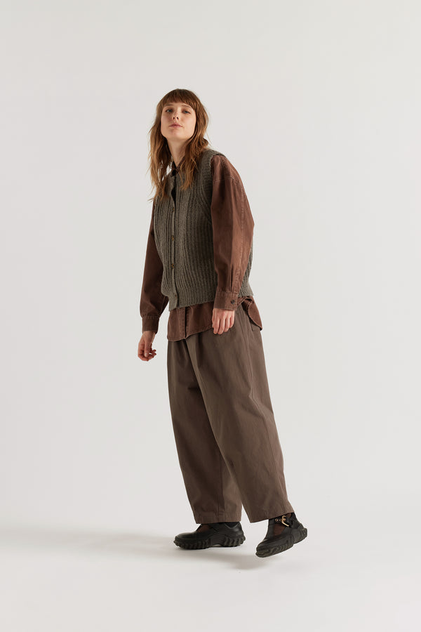 Faint Knit Vest Pale Pewter