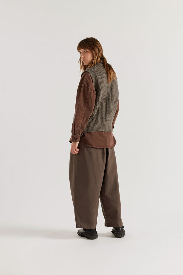 Faint Knit Vest Pale Pewter