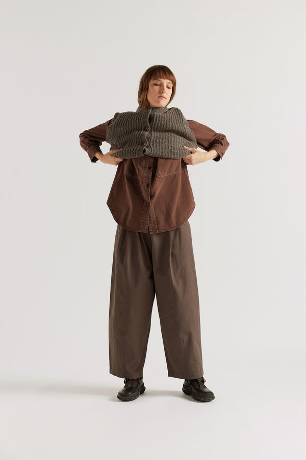 Faint Knit Vest Pale Pewter