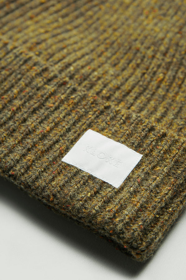 Deep Beanie Olive Fleck