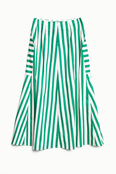 Ergo Skirt Ecru/Green Stripe
