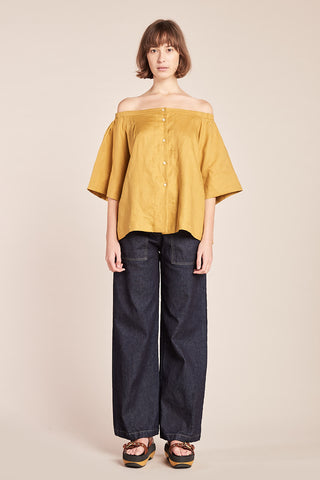 Mystic Off The Shoulder Top Ochre